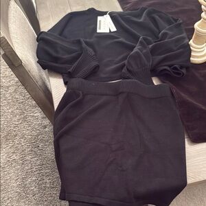 SHEIN Black Mini Pencil Skirt Set for Work